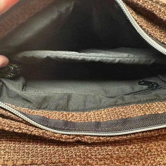 Dime Bags 11 Brown Hemp Mini Messenger - Tablet Sleeve, Smell Proof- Unisex